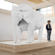 Illustration for article titled This life-sized origami elephant was made from a single sheet of paper